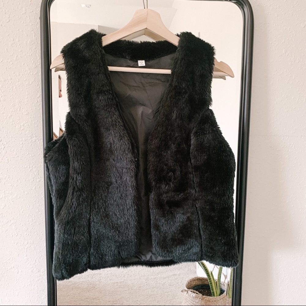 Faux fur vest